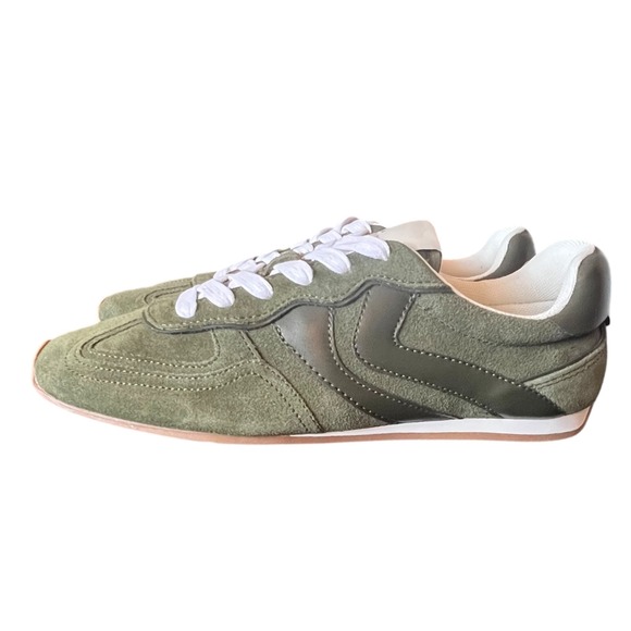 Steve Madden Abbi Womens Sneakers Olive Multi Green Suede Retro Jogger 8.5 NEW - Picture 2 of 16